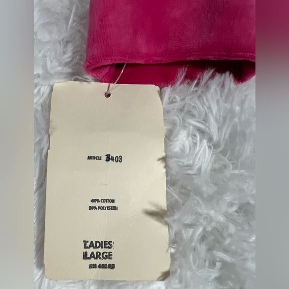 NWT Vintage 70s TIGA of California pink velour full zip jacket a447 - Picture 5 of 8